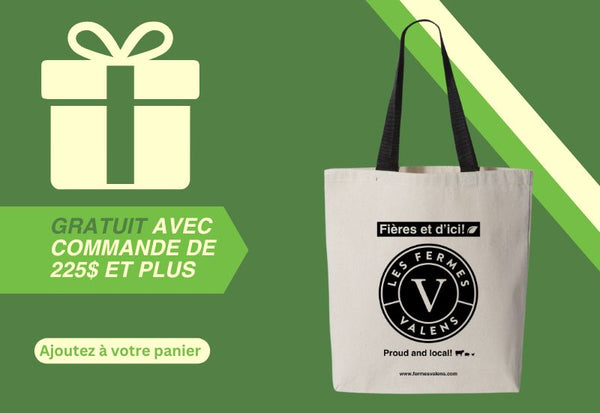 CADEAU - Sac réutilisable Valens avec commande de plus de 225$