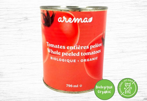 Arema, Organic whole peeled tomatoes - Fermes Valens