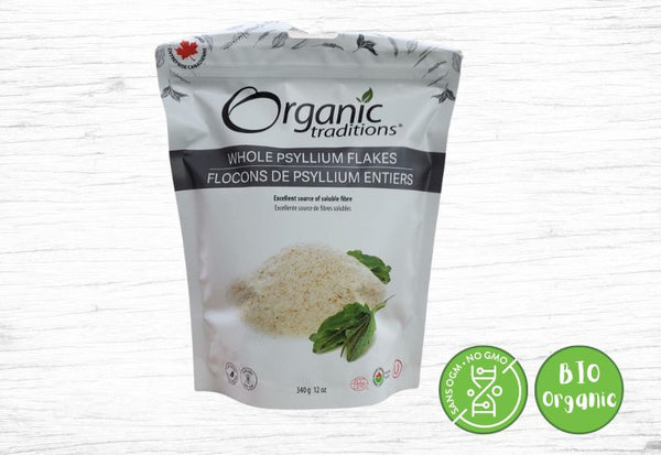 Organic Traditions - Whole psyllium flakes 340g - Valens Farms