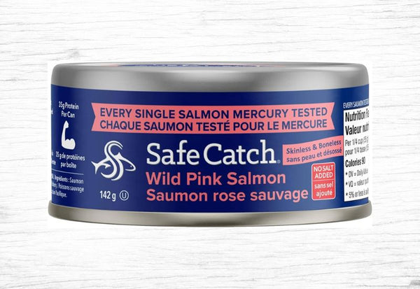 Safe Catch, Saumon rose sauvage sans sel ajouté - Faible teneur en mercure - Fermes Valens