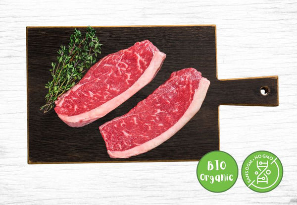 Special - 2 organic sirloin steaks - Fermes Valens