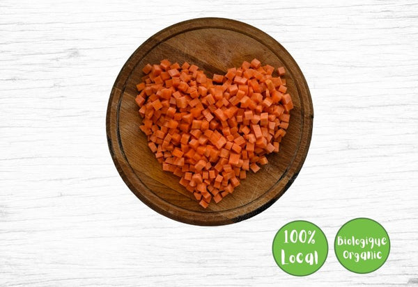 Special - 3 bags of frozen organic carrot cubes - Fermes Valens